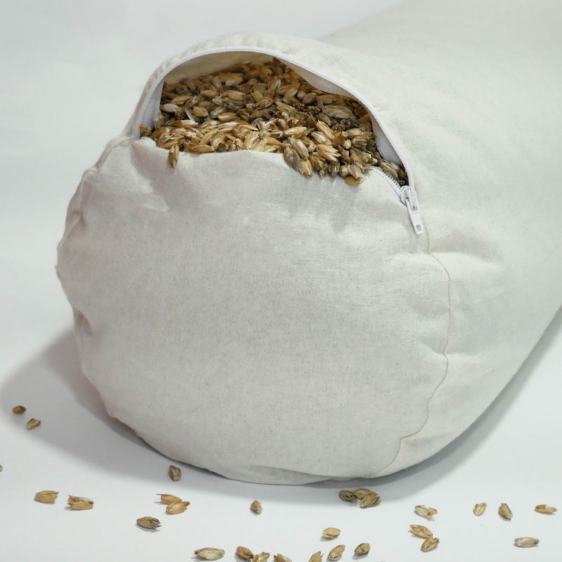 Bolster de yoga 100 % coton Bio Epeautre 65 cm x 21 cm Orange Safran