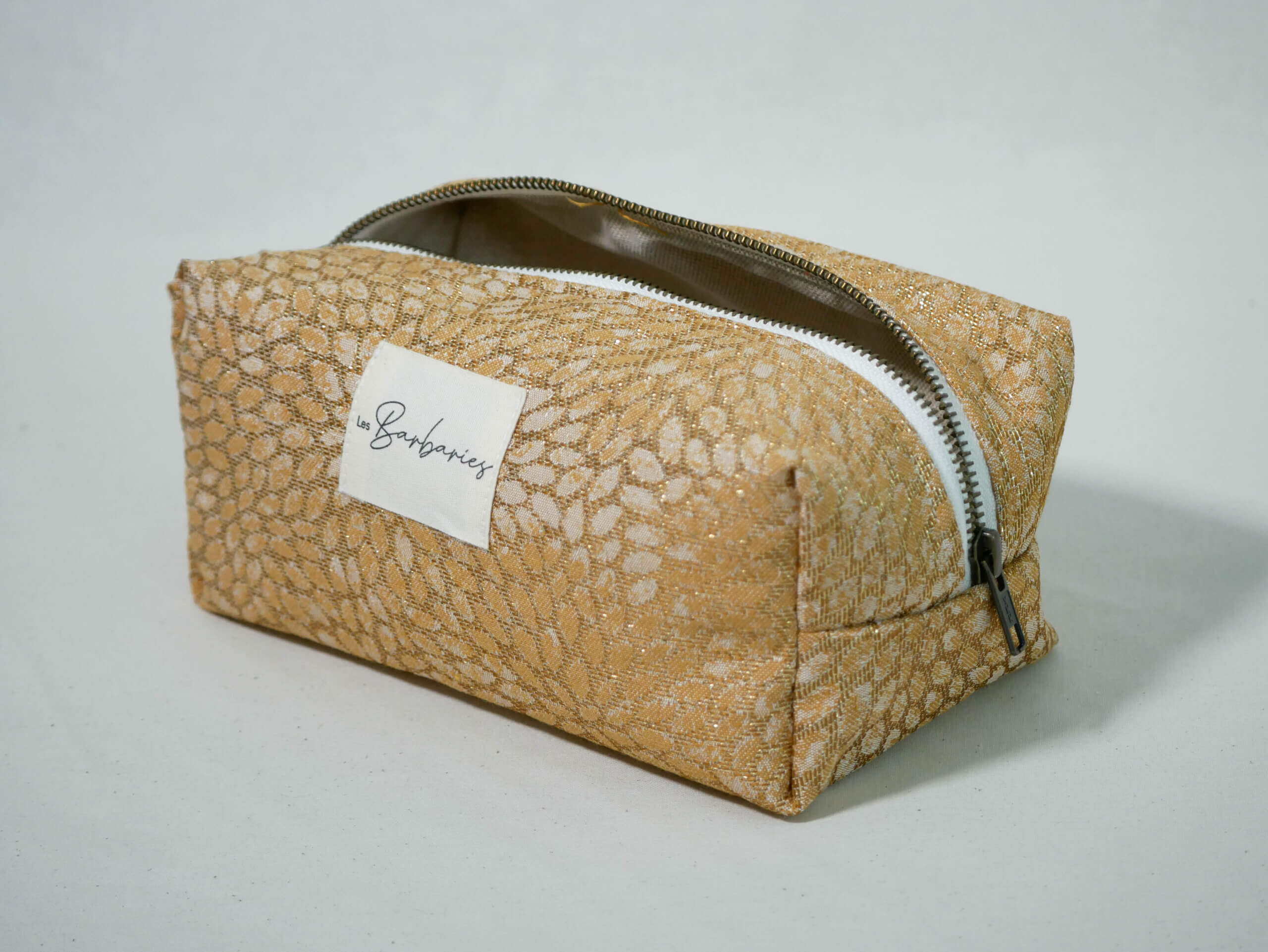 Trousse jaune paillettée